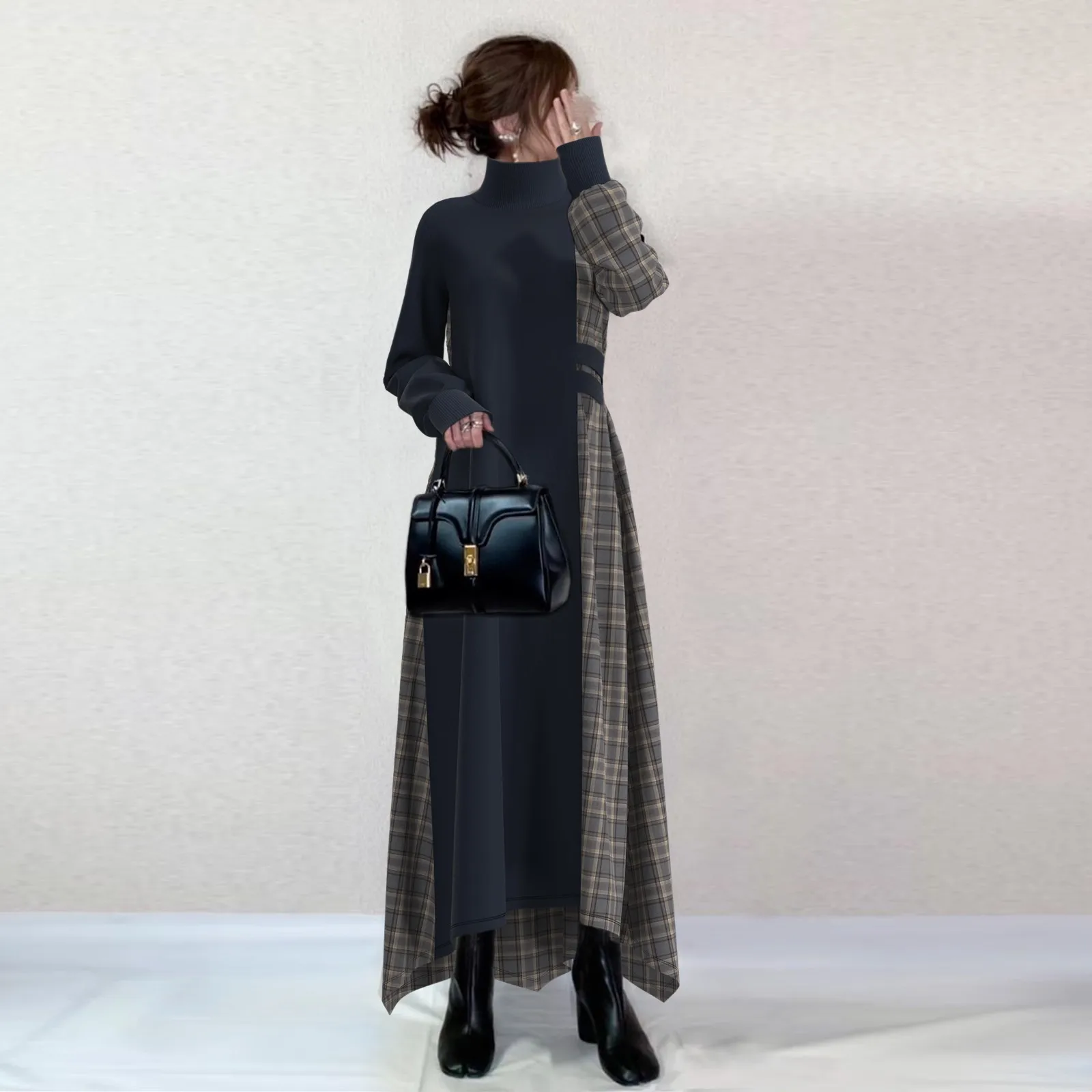 High Waist Plaid Sk… - image