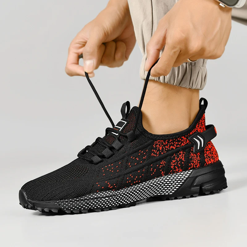 

Мужские кроссовки больших размеров 49-50: модные спортивные повседневные туфли из дышащей сетки для бега, тенниса и ходьбы
