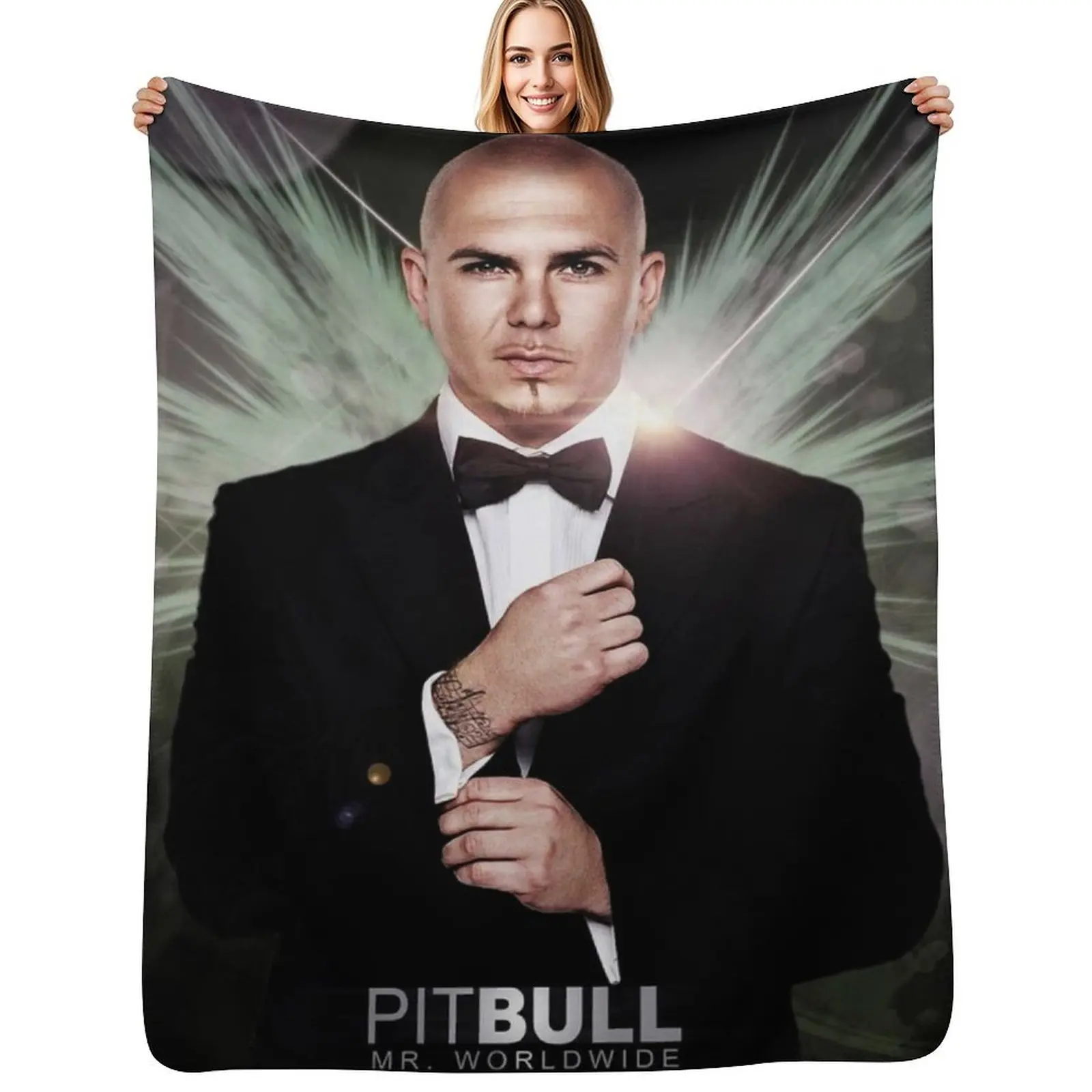 Pitbull Mr.Worldwide Throw Blanket Polar warm for winter Bed Luxury St Heavy Winter beds Blankets