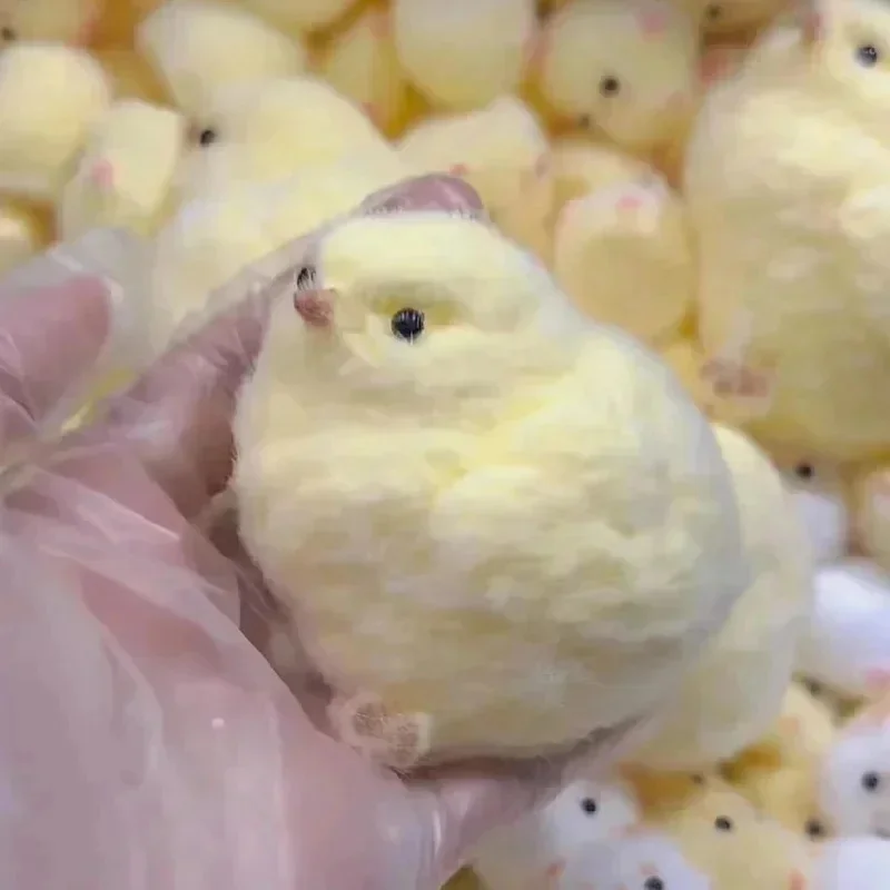 

Cute Hen Squeezing Toy Release Hand Stress Pinching Chicks Toys Handmade Yellow Big Chicken Plush Silicone Squishy Pinching Toys