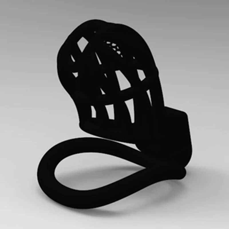 Chastity Lock Cock Cage Invisible Lock with 4 Arc Ring Testicle Chastity Belt BDSM Toy Hentai Bondage SexToy Adult toys for Men - view 3