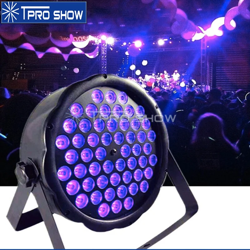 54 LED UV Light Party Dmx Sound Control Black Light Disco Stage Lighting Effect Flat Par Blacklight Grow In The Dark Performance