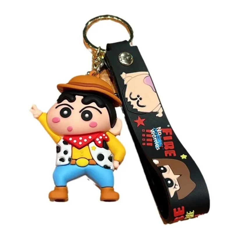 Cartoon Crayon Shinchan PVC sleutelhanger schattige transformatie pop tas hanger cadeau sleutelhanger collectible speelgoed rugzak decoratie