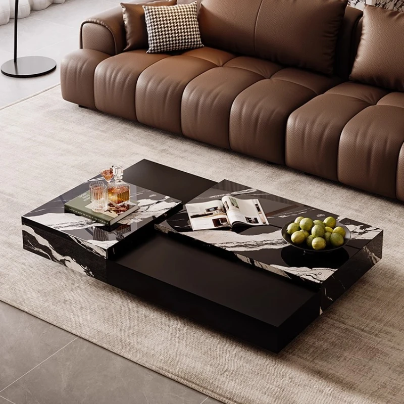 

Журнальный столик из спеченного камня, высококачественный светильник, роскошный высококачественный минималистичный стиль, мебель, центральный стол, костюм для гостиной, квартиры