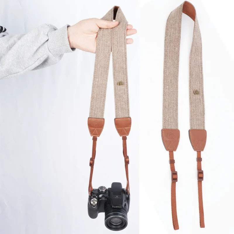 For DSLR/Mirrorless Anti-Pressure Comfort Shoulder Neck Strap Retro Vintage Photography Accessories Universal Camera Strap