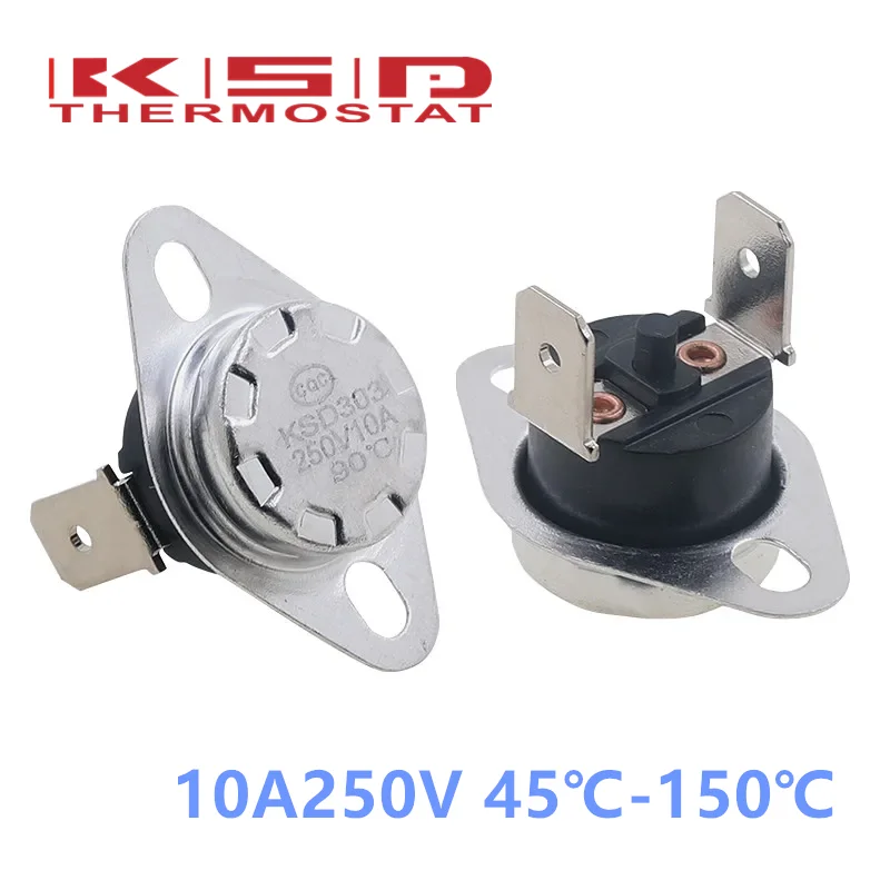 KSD303 KSD301 45C-150C градус 10A 250V термостат с ручным сбросом нормально закрытый переключатель температуры 75C 85C 95C 105C 100C градус