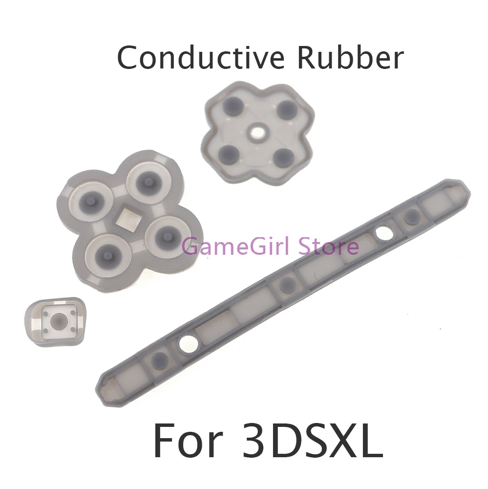 

10 комплектов проводящей резины для 3DSXL/LL 3DSXL 3DSLL, силиконовые кнопки D-пада, игровые аксессуары