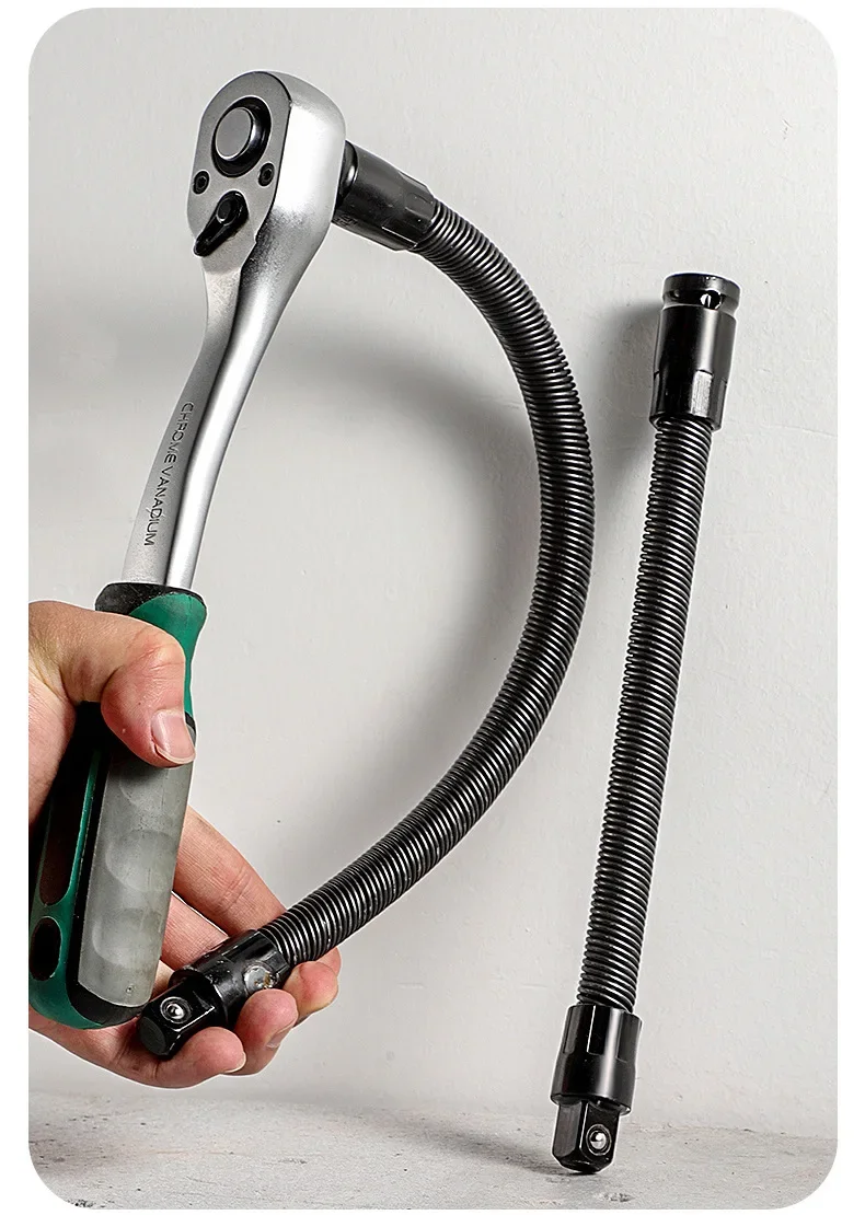 Image of Flexibler Steckschlüssel-Ratschenverlängerer für Autoreparaturen, 1/2 Zoll Antrieb, Flexibler Steckschlüssel-Verlängerungsstab