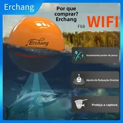 Erchang F68 WIFI Fish Finder 100M Wireless Fishing Sounder Echo Sounder Detect Finder fishing for Lake Sea Fishing IOS& Android