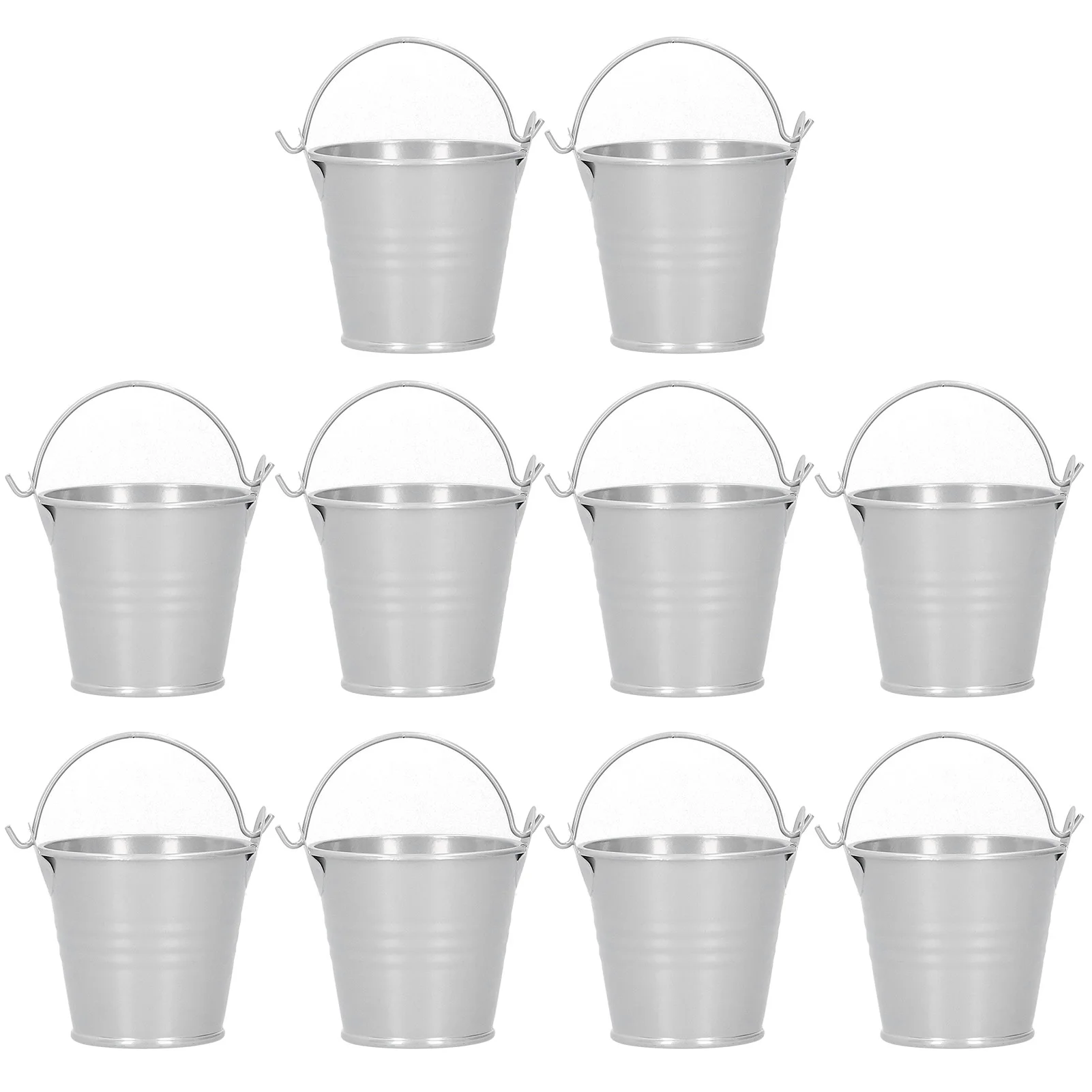 10Pcs Mini vasi da fiori da giardinaggio pianta succulenta in vaso piccolo secchio in metallo per la decorazione di interni ed esterni