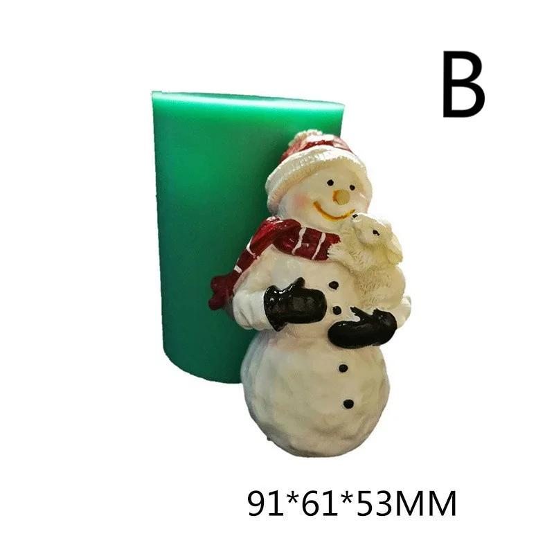 Christmas Snowman Old Man Model Silicone Mold 3d Stereo Gypsum Resin Ornament Model Crystal Glue DIY