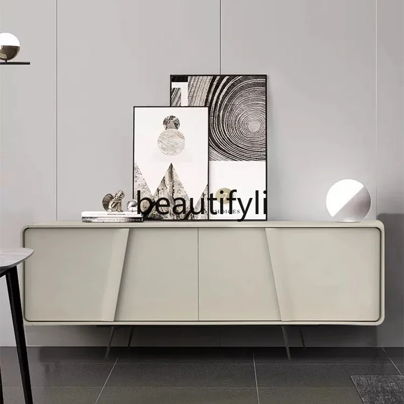 

Italian TV living room floor cabinet low cabinet soft decoration modern wall side cabinetAsmt5203
