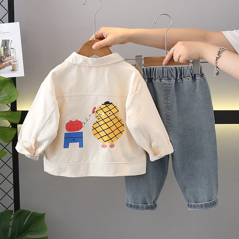 ‌Autumn Boys 3-Piece Set Long Sleeve Shirt+Pants+t Shirts Outfit Casual Toddler Kids 2-8 Years Cotton Fall Clothes  123