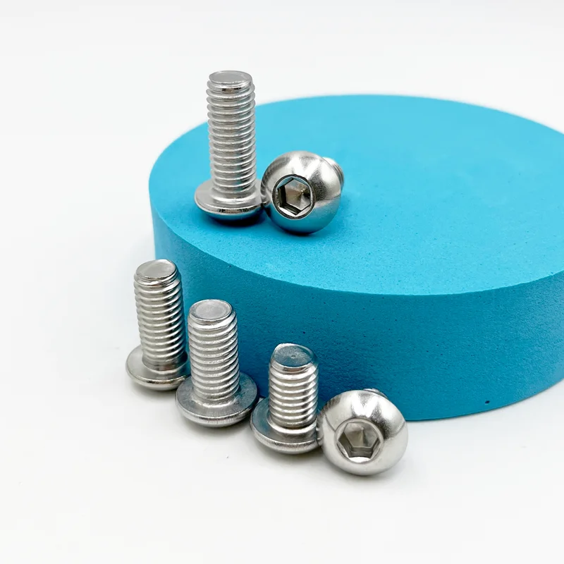 304 A2-70 Stainless Steel Hex Button Socket Head Cap Screw Hexagon Thread Machine Metric Nut Bolt M2 M2.5 M3 M4 M5 M6 M8 M10 Set