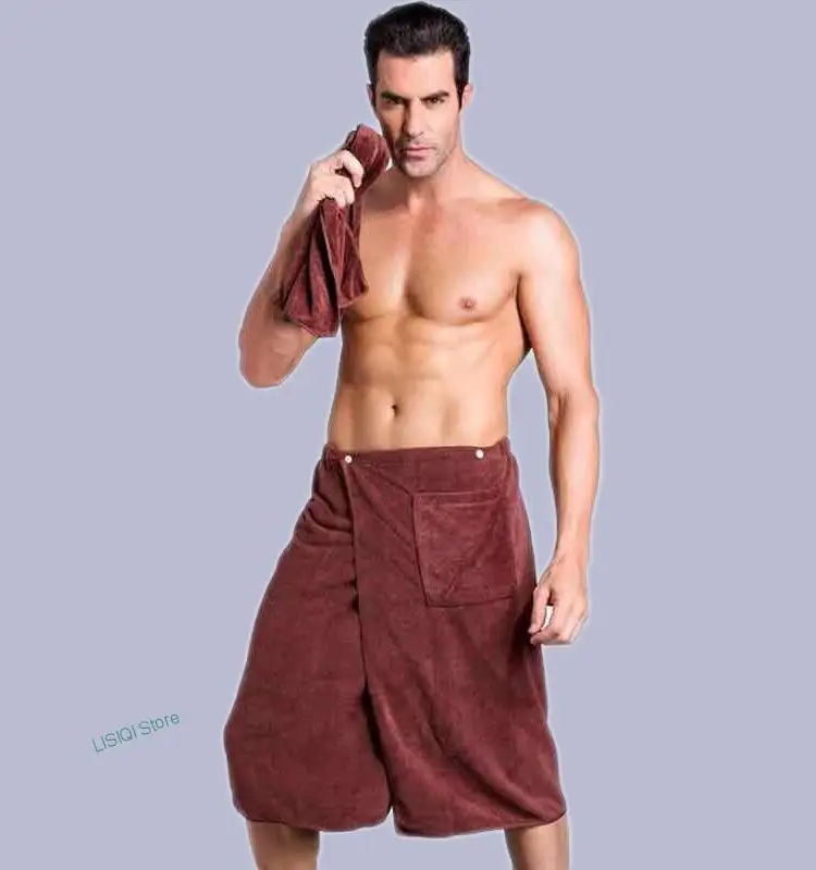 2022 Soft Man Wearable Bath Towel With Pocket Magic Mircofiber Soft Swimming Beach Towel Blanket Toalla De Playa  70*140cm