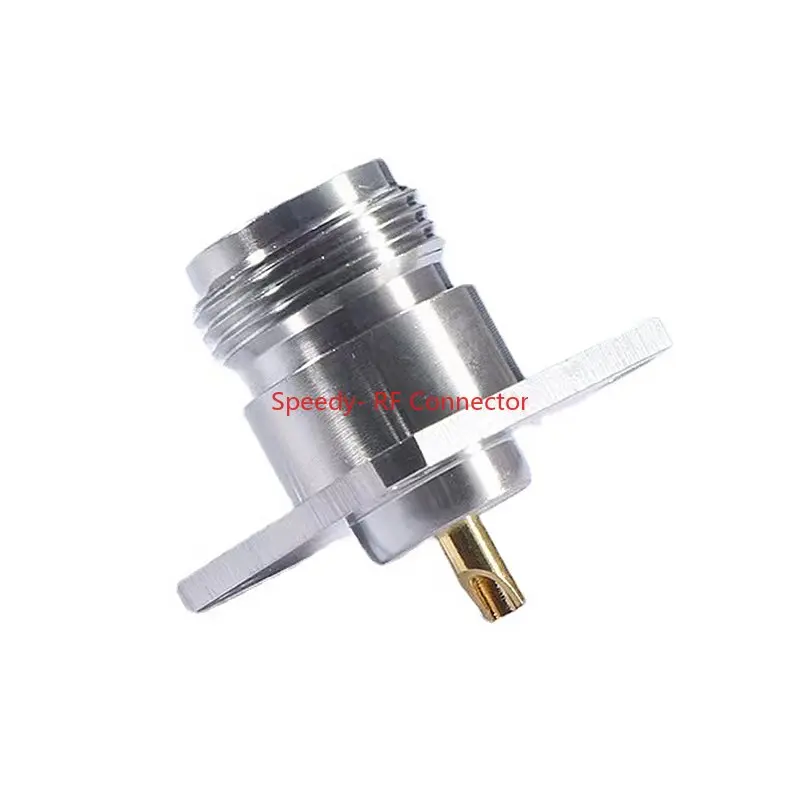 N Type Female Jack 4hole Flange Connector L16 N Type Female Socket Mount Solder for Panel Chassis Coaxial Adapter Brass Copper