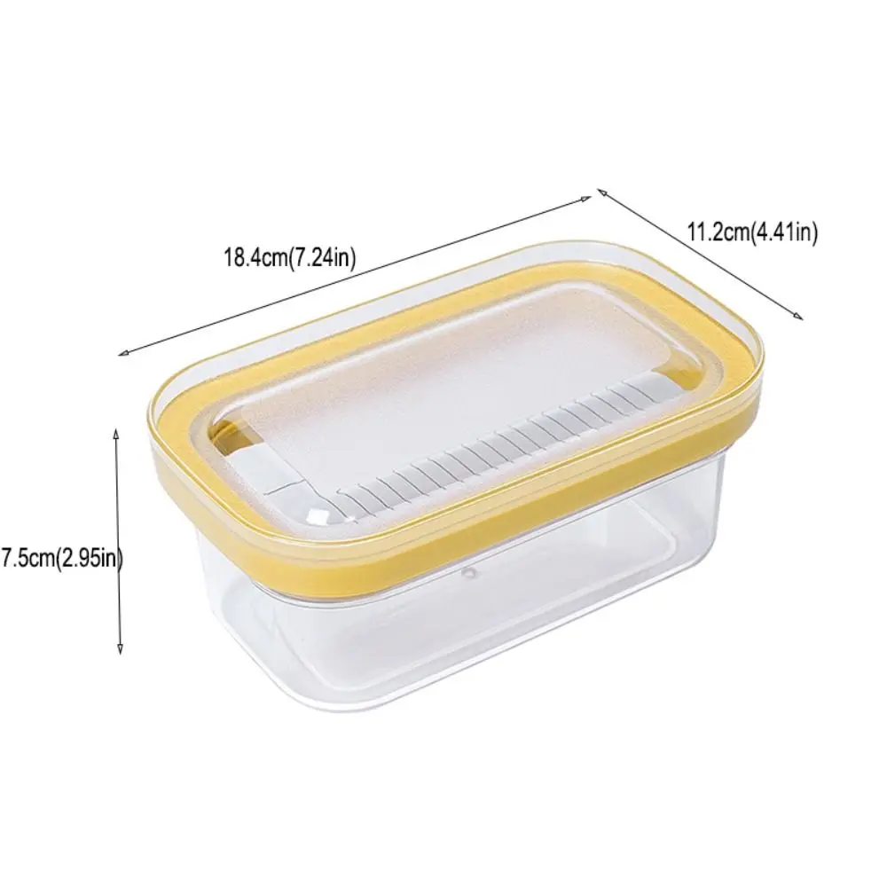 Household Hand Press Butter Keeper Plastic with Sealing Lid Butter Slice Container Anti-Scratch Butter Slicing Box Fridge
