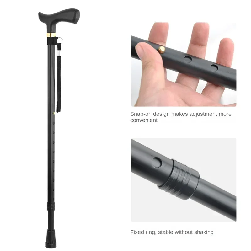 

Ultra-Light Telescopic Crutches - Adjustable Non-Slip Walking Stick, Elderly Cane, Mobility Aid, Lightweight Aluminum Cane