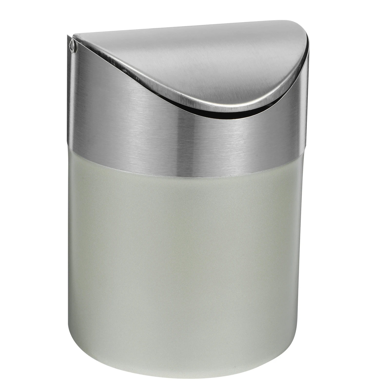 

Mini Desktop Trash Can Stainless Steel Countertop Garbage Bin with Lid Home Office Car Rubbish Waste Bins MetalTrashcan