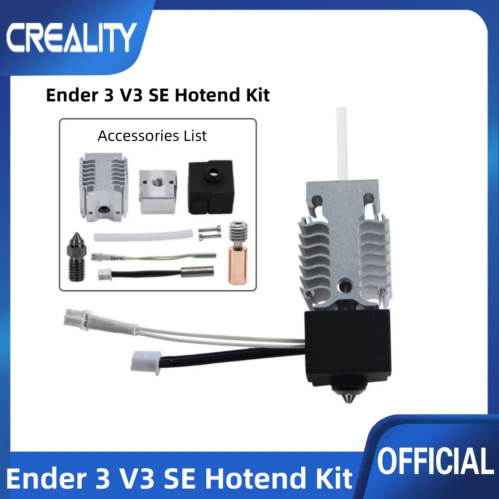 

Creality Ender 3 V3 SE Hotend Kit Titanium Alloy Throat Bimetal Heatbreak 24V 40W J-head Ender-3 V3 SE Heating Block Kit