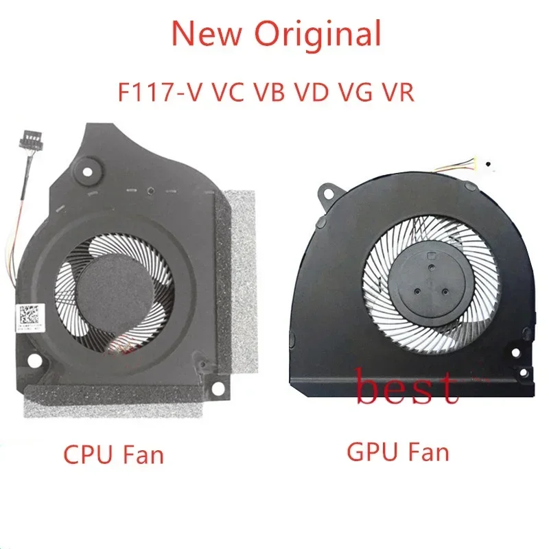 New Original CPU GPU cooling fan For Mechanic F117-V F117-VC VB F117-VD VG VR VR26 V66 VG65T VB2S 1323-01AU00 DFSCK221051821