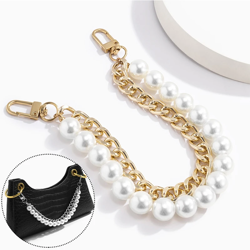 DIY Replaceable Bag Handle Bead Chain Bag Handle Bag Accessories Bead Handbag Strap Acrylic Handle Handbag Shoulder Bags Belts