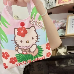 Kawaii Hawaii Hellos Kittys Tote Bag Girls' Small Handbag Mini Bag Hand in Hand with A Bag of Women's Accessories Holiday Gift