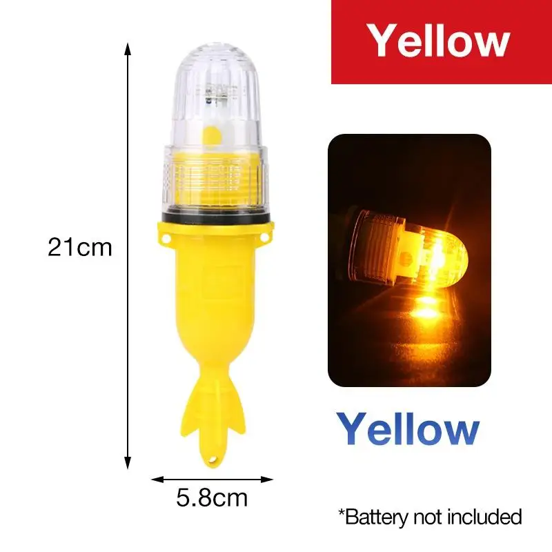 LED Underwater Fishing Light 12V Signal Blinker Submersible Lure for Deep Sea Night Fishing Fast Fish Attracting