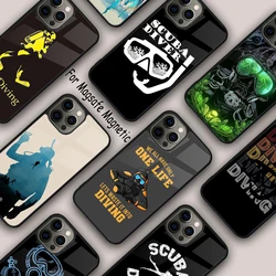 Dive Scuba Divers Diving Magnetic Phone Case For APPLE iPhone 17 Air 16 14 13 12 Pro Max 15 Plus Charge With MagSafe Cover