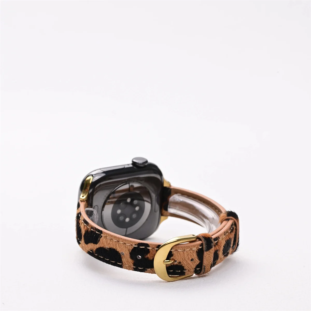 Leopard Leather Watch Band for Apple Watch Bands 38 40 42 44 45 46 49mm Vintage Leather Slim Wristband Strap for iWatch S10 9 8