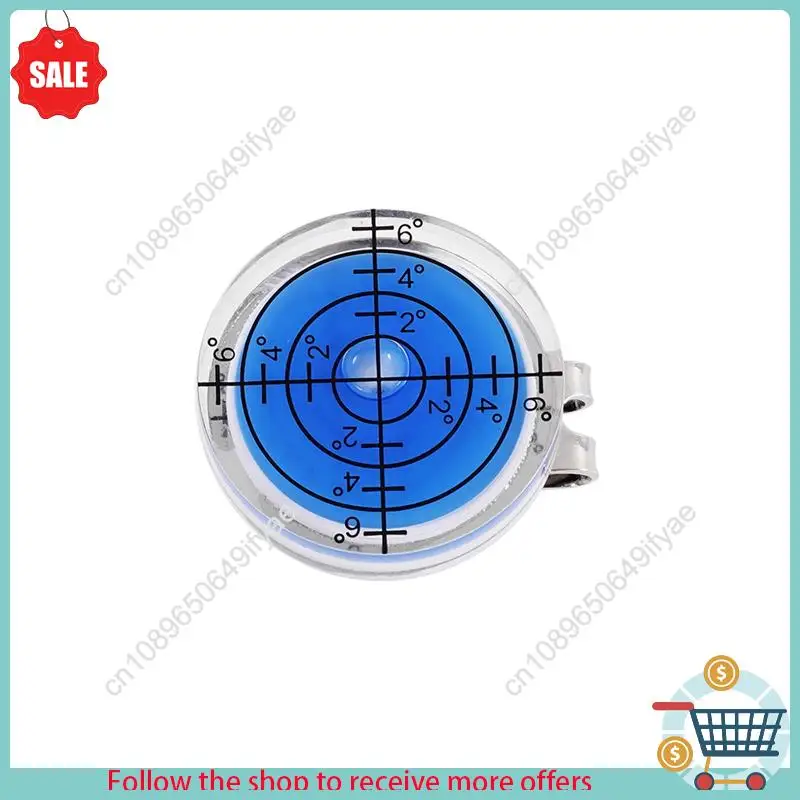 

Y67A-Наружный уровень для гольфа, метка для чтения наклона, круглая зажим для шляпы, знак положения для гольфа, синий, цельный АБС-пластик