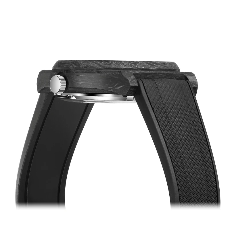 2025 جديد 40 مللي متر الكربون ساعة أوتوماتيكية فاخرة 100 متر مقاوم للماء غواص الساعات حركة أوتوماتيكية غواص ساعة رجالية