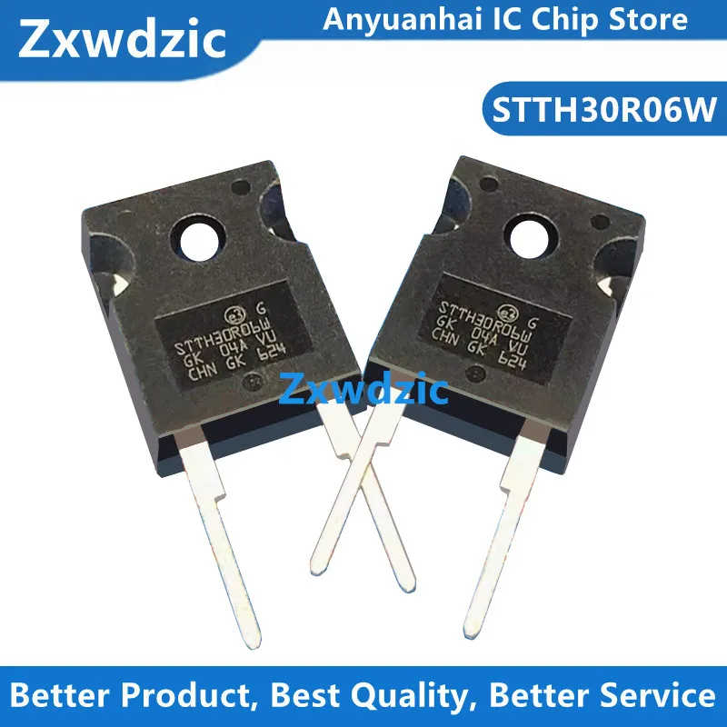 10pcs New Original STTH30R06CW STTH30R06 TO-247 STTH30R06W TO247-2 30A600V Fast Recovery Rectifier