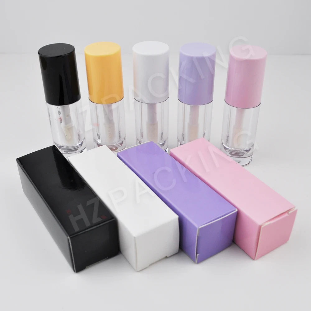 100pcs customized logo 6.5ml  Colors Lipgloss Containers Lip Glaze Tube Packaging Lip Gloss Tubes With box