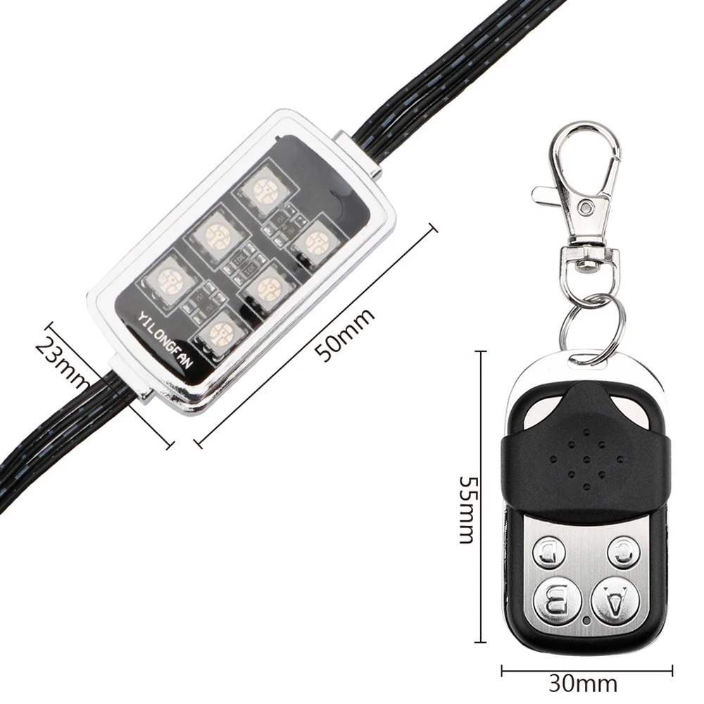 Rear Tail Light Motorcycle 6 RGB 36 LED LED Motorcycle Light Moto Smart Brake Lights image 5