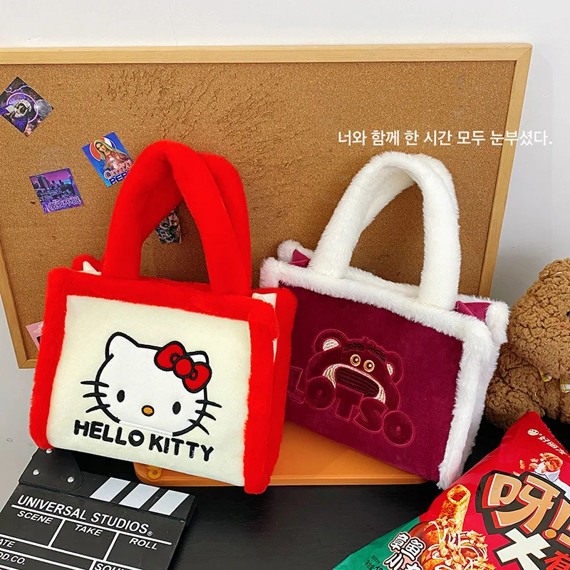 

Plush doll Sanrio hello kitty black beauty handbag student style fashionable and cute gift for girls Sanrio handbag girl cartoon