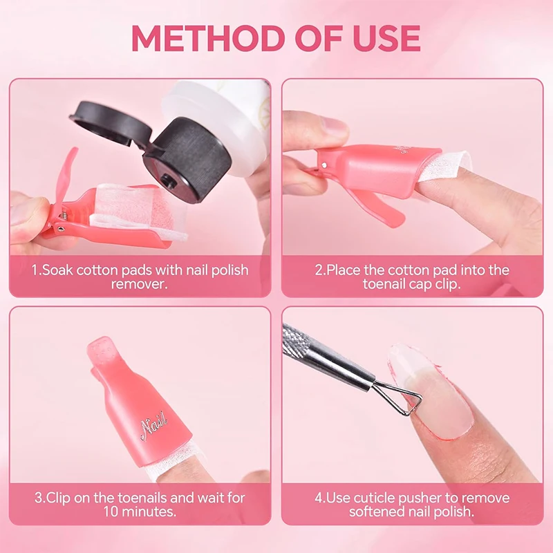 Neu: 10 Stück hochwertige UV-Gel-Nagellackentferner-Clips zum Einweichen für die Nagelkunst, zum Entfernen von Fingernagellack, Einweich-Clips – Detail 7
