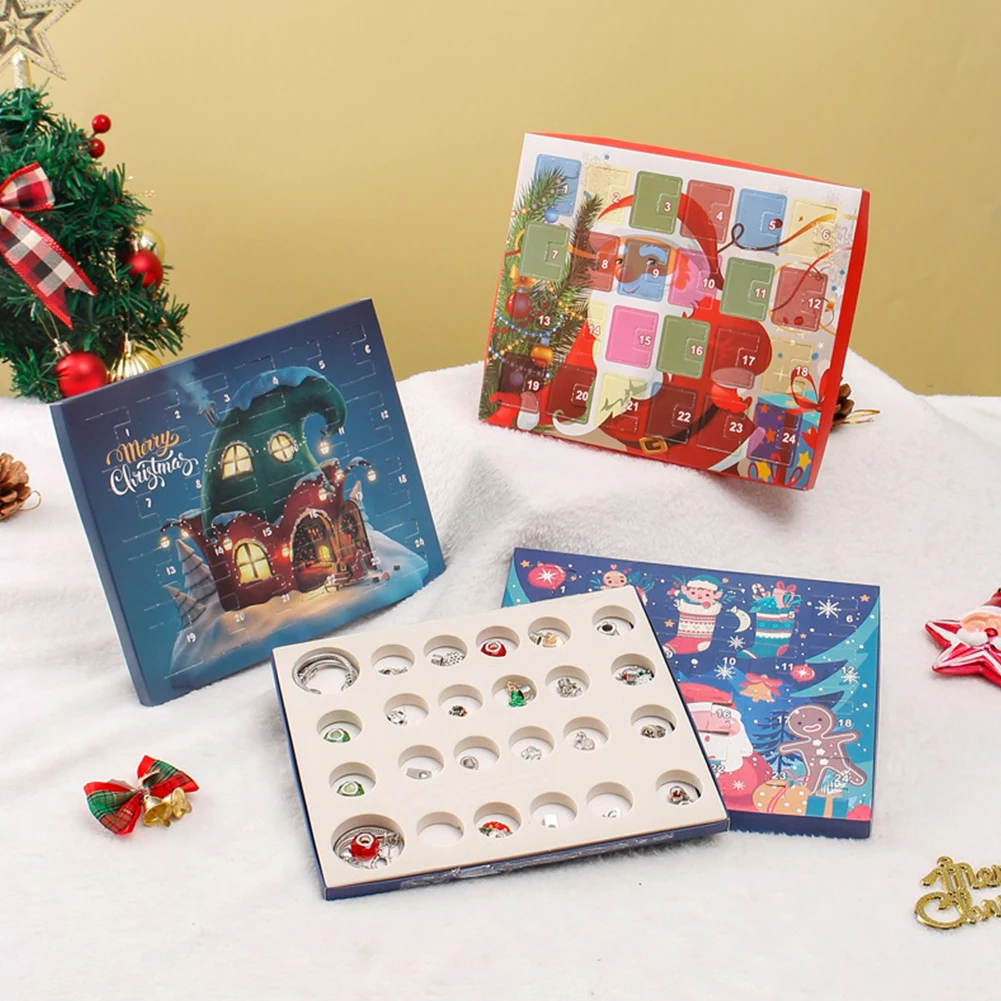 

Christmas DIY Jewelry Making Kit Countdown Calendar 24 Days Charms Bracelet Set Arrival Calendar Festival Theme Gifts for Kids