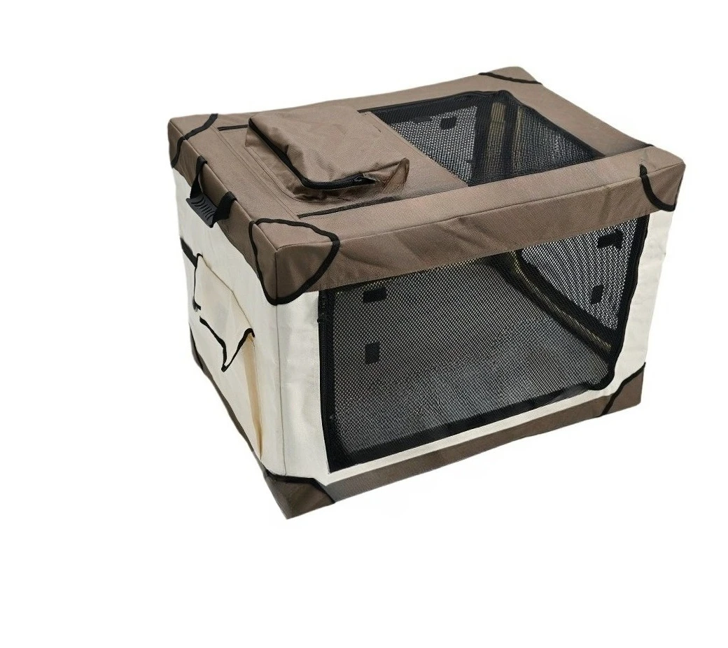 Foldable Pet Travel Carrier Crate Portable Car Dog Cat Cage Large Collapsible Kennel