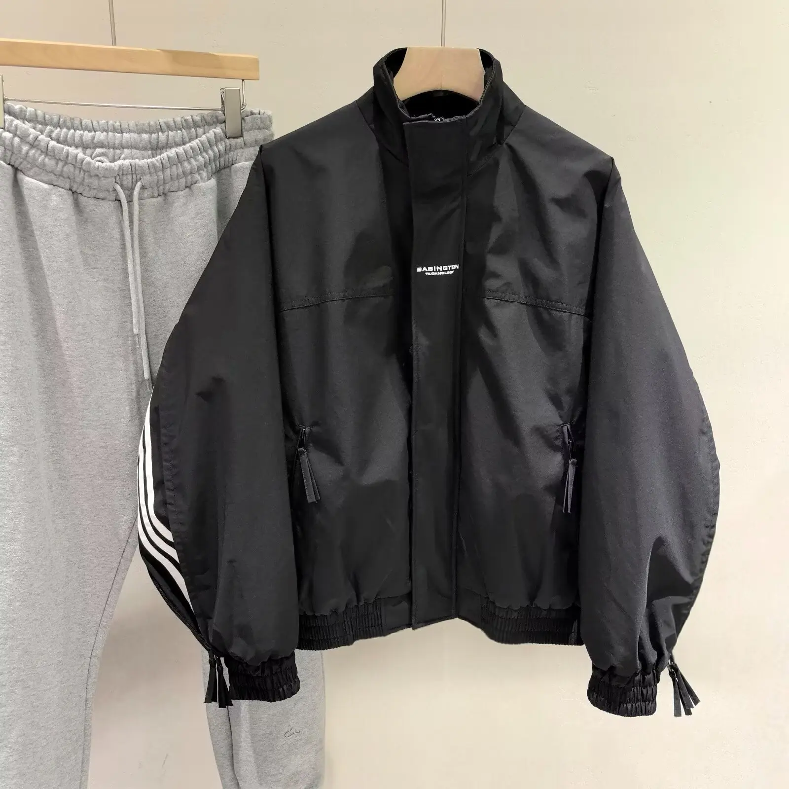 

Fall Winter plus Size 250 Pou American Design Casual Loose Men's Open Cardigan Jaet Premium Cotton Polyester Zipper Closure