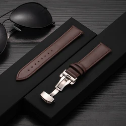 20 22mm Leather Strap for Samsung Galaxy Watch 6 Classic 43/47mm Smartwatch Wrist Band for Huawei Watch 3 4 Pro for Amazfit GTS