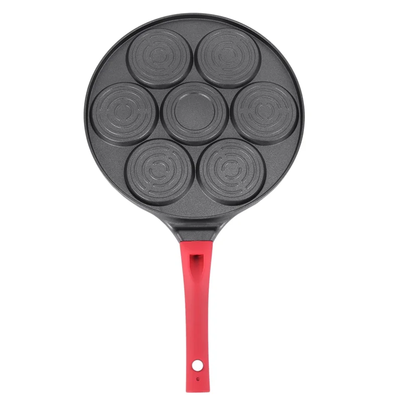 

PZHI-2X Pancake Maker - Non-Stick Pancake Pan Griddle Grill Pan Mini Crepe Maker 7-Mold With Silicone Handle, Black Animal