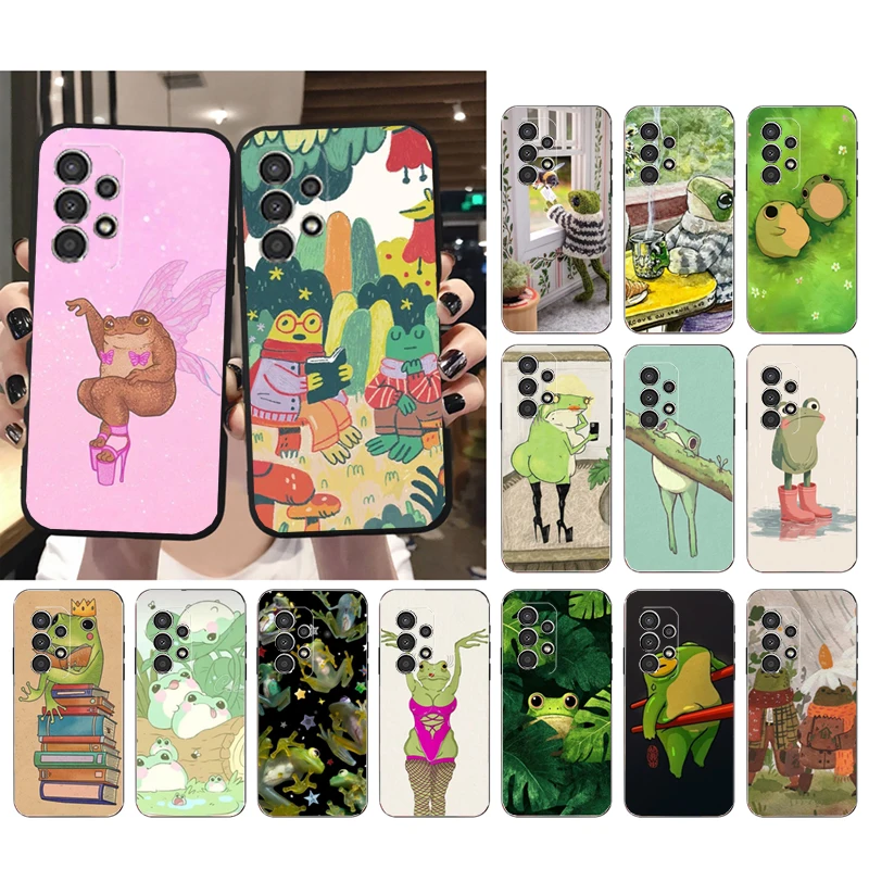 

Phone Case For Samsung A17 A55 A16 A56 A35 A15 A53 A54 A33 A34 A25 A05S A52 A52S A07 A26 A06 Frog