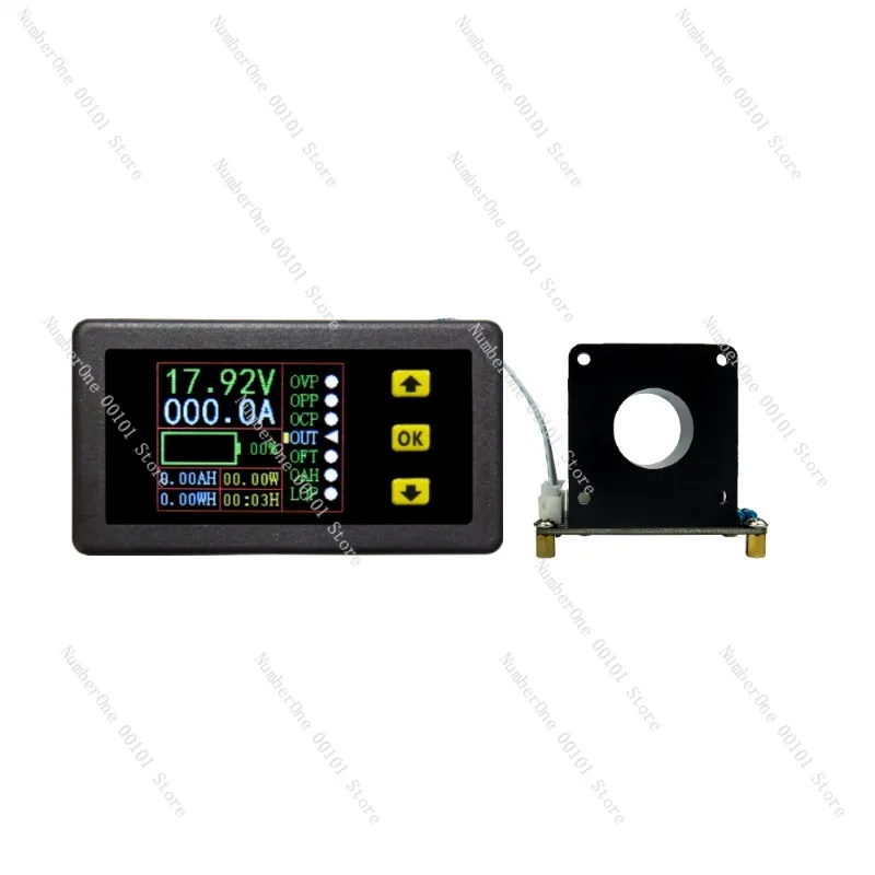 Vac9010h hall coulomb counter\colorful lcd dc bidirectional voltage current capacity meter\with communication