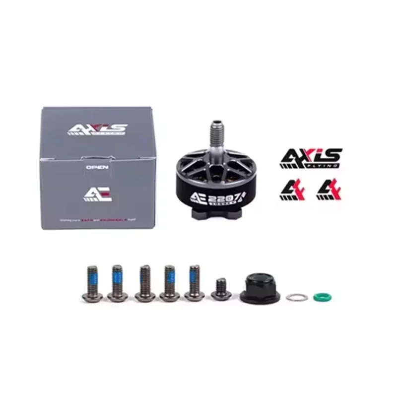 AxisFlying AE2207 V2 Brushless Motor, 1860KV & 1960KV, 4-6S Lipo,5mm Steel Shaft, Power Accessory for 5inch FPV Freestyle Models