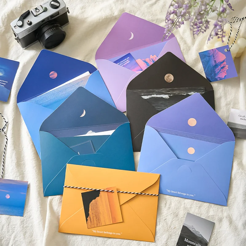 Envelope & Letter Paper Set, Creative Scenery Journal Material for Students & Gifts, Beautiful Landscape Designs for Handwriting