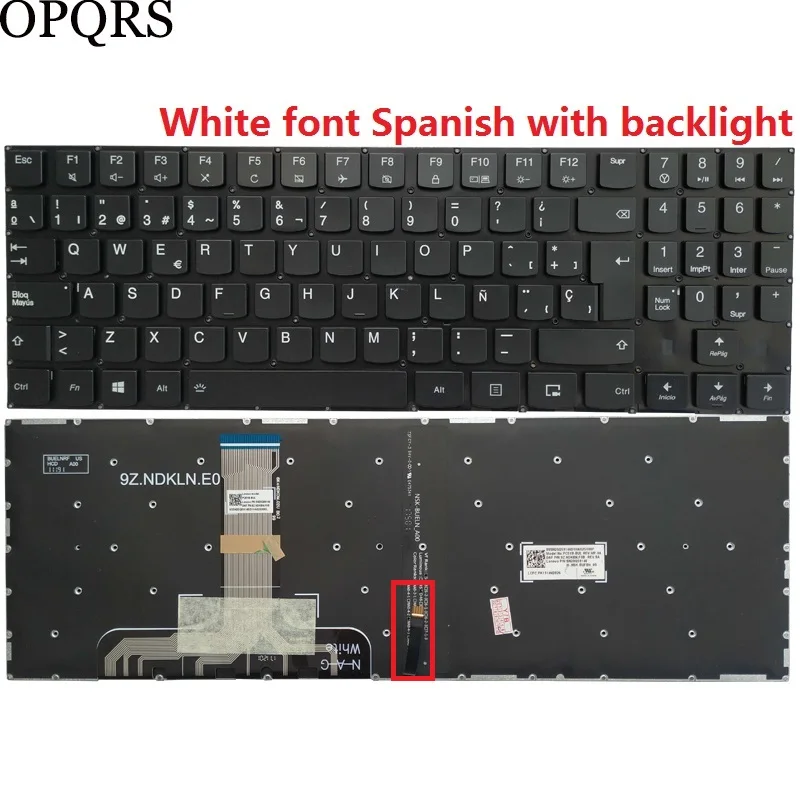 Imagem -04 - Teclado Lenovo Legion Laptop Russo Eua Reino Unido Espanhol Latim Alemão Y54015irh Y540-17irh Y545-pg0 Y530-15ich Y7000p-1060 Novo