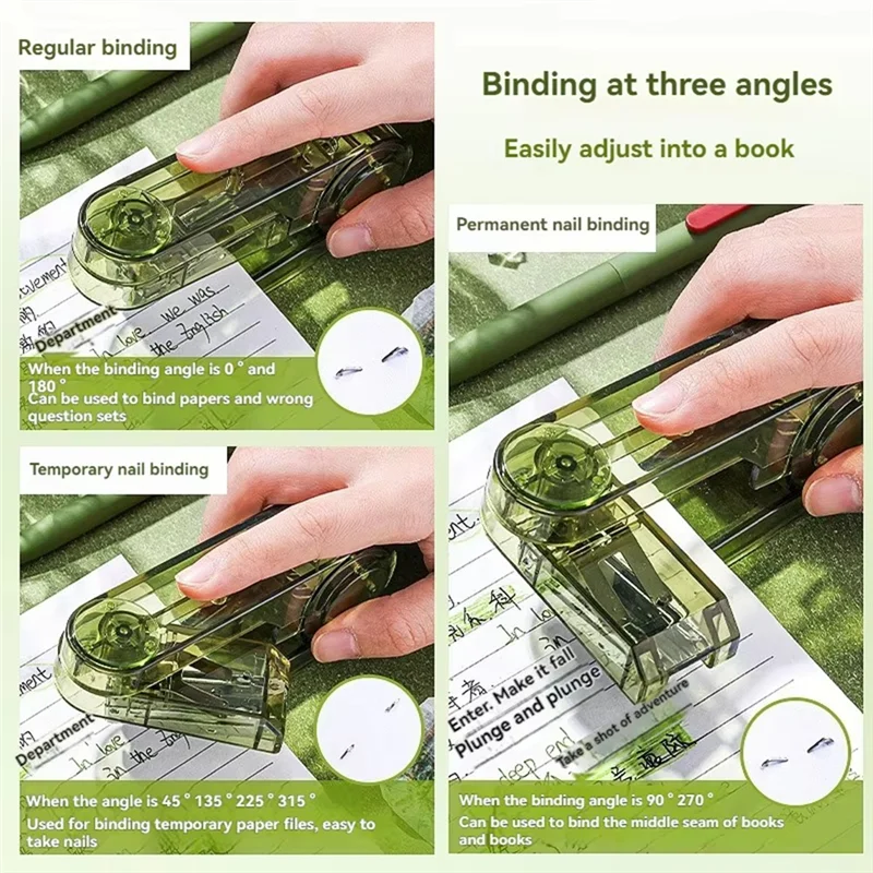 A13E-Rotatable Stapler For Students For Office Use Stapler For Stationery Binding Machine