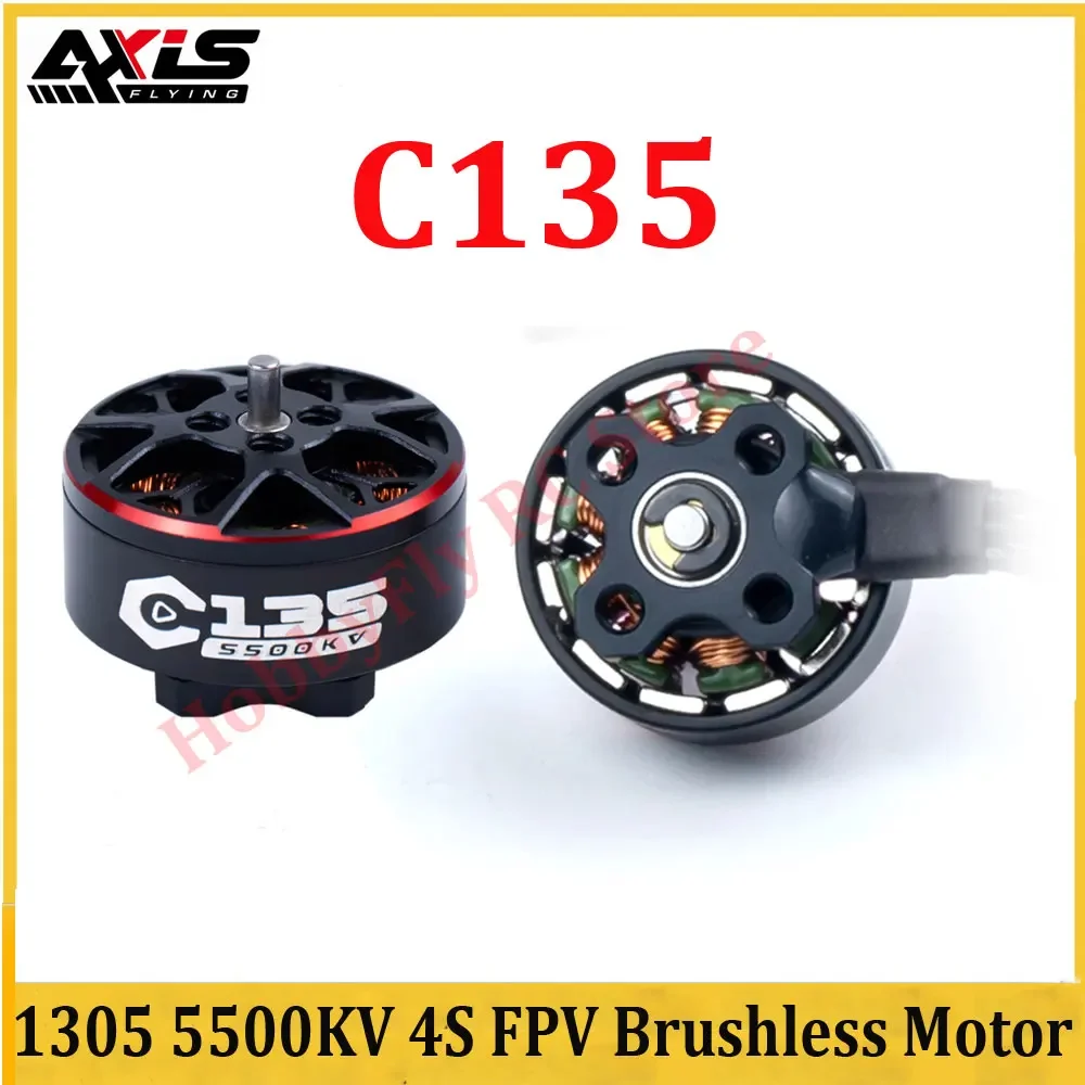 Axisflying C135 1305 5500KV FPV Brushless Motor 4S Lipo 1.5mm Shaft For RC 2.0inch Cinewhoop 2.5inch Toothpick FPV Drones