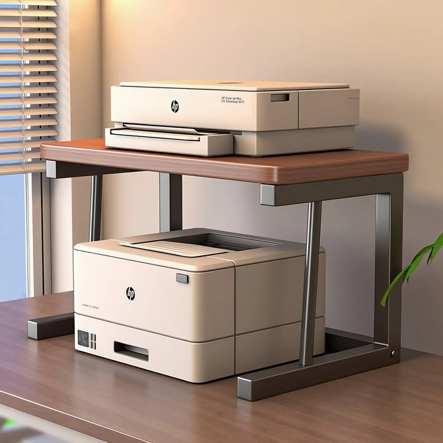 Suporte Multifuncional para Impressora de Mesa de Escritório, Organizador de Documentos para Pequenas Máquinas de Cópia Domésticas, Rack de Armazenamento, Estilo Luxuoso, em MDP